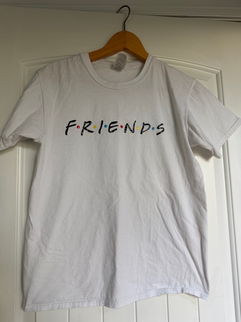Gildan White 'FRIENDS' Logo Short Sleeve Tee